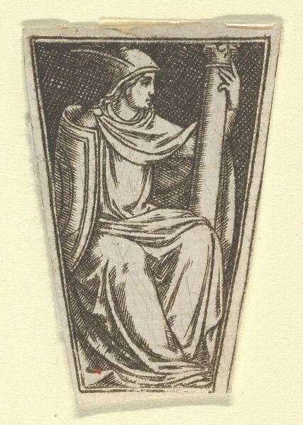 cardinal virtue Fortitude represented seated woman