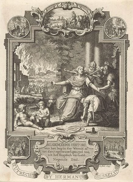 Cartouche allegory Jewish history Title page