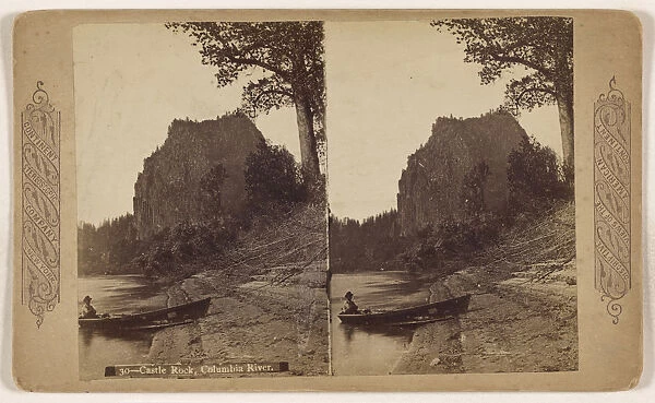 Castle Rock Columbia River Continent Stereoscopic