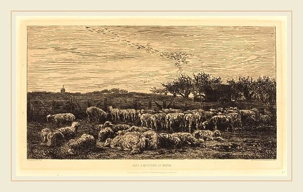Charles-Francois Daubigny (French, 1817-1878), Large Sheepfold (Le Grand parc a moutons)