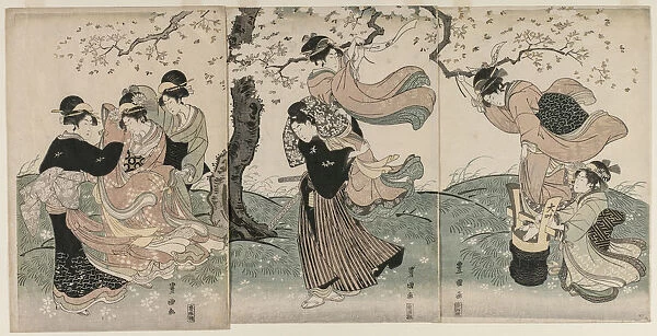Cherry Blossoms Wind late 1790s Utagawa Toyokuni