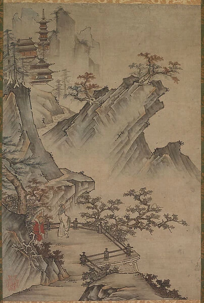 Chinese Literatus Viewing Valley mid late 1500s–1600s