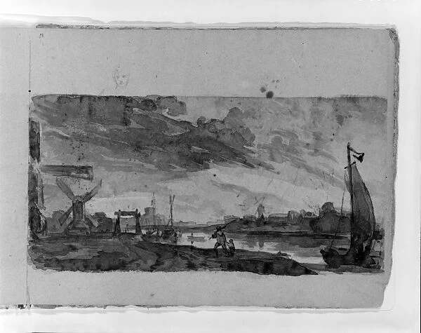 Cityscape Windmills Copy Jan Van Goyen Salomon Ruisdael?