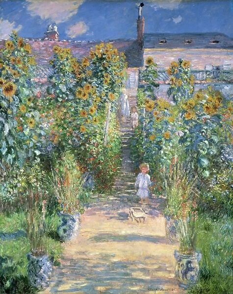 Claude Monet, The Artists Garden at Va theuil, French, 1840 - 1926, 1880, oil