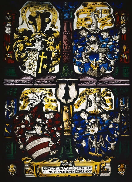 Coat Arms Deputates Basel Council 1561-1562 stained glass