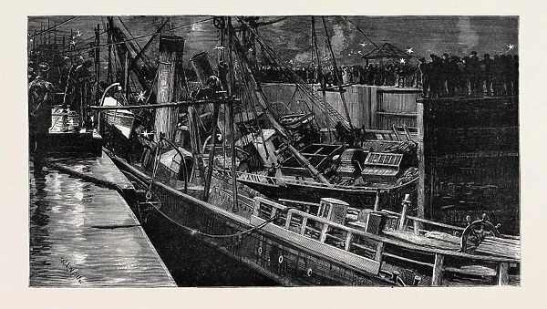 COLLISION OF THE S. S. CONSTANCIA AND PRIMUS IN DOCK AT NEWPORT