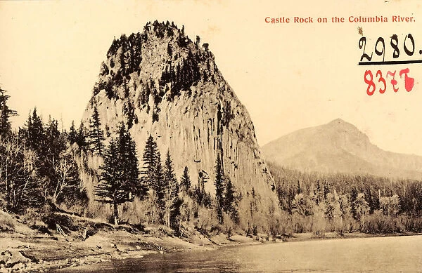 Columbia River Gorge Rocks Oregon 1906 Castle Rock