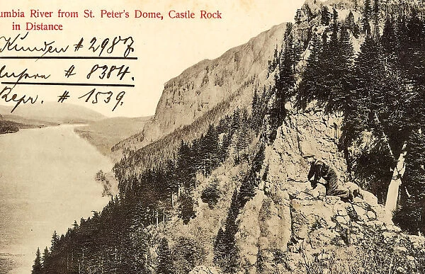Columbia River Gorge Rocks Oregon 1906 Columbia River
