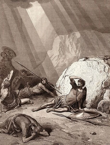 THE CONVERSION OF SAINT PAUL, ACTS 9: 1-6 BY GUSTAVE DORE, engraved by Ligny. 1866