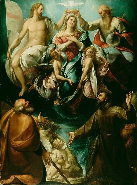 Coronation of the Virgin with Saints Joseph and Francis of Assis