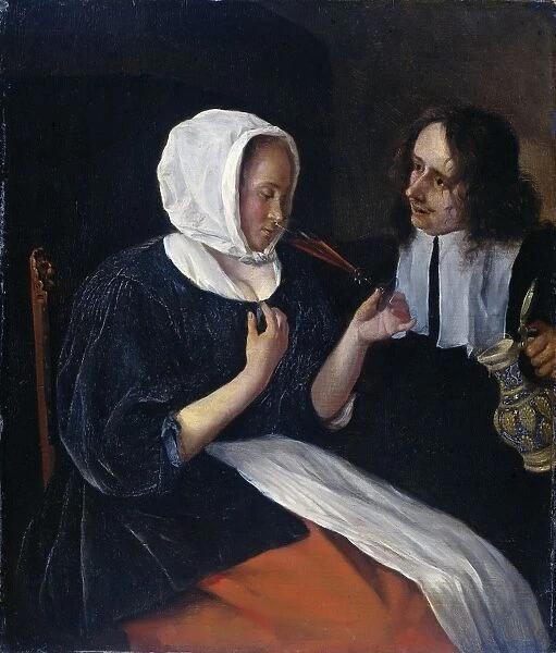 A couple drinking, Jan Havicksz. Steen, 1660 - 1679