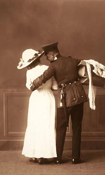 Couples love Germany Army Saxony Hat boxes 1913