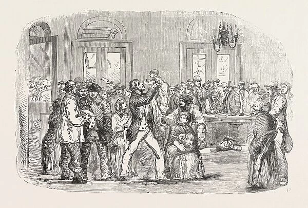 The Crimean War: Navvies Leaving for the Crimea at the North-Western Railway Terminus