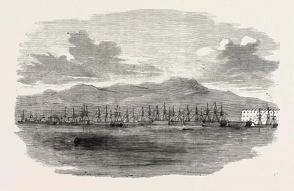 The Crimean War: Russian Fleet Moored Outside the Batteries of Sebastopol, under the Guns