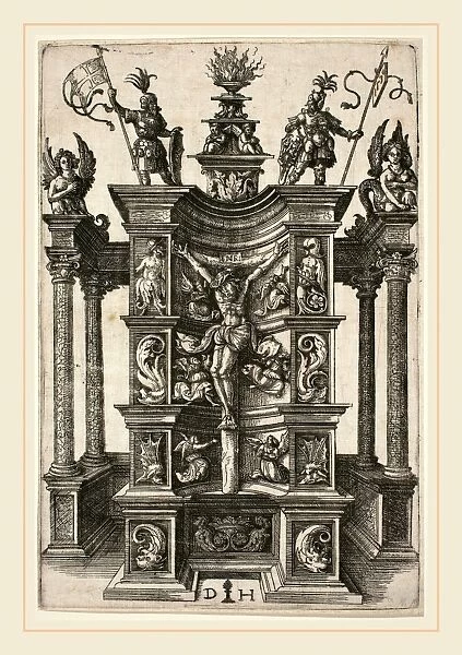 Daniel Hopfer I (German, c. 1470-1536), The Crucified Christ in a Decorated Niche