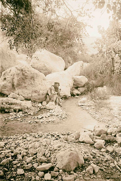 Around Dead Sea Upper spring Ain Jiddy 1900 Rocks
