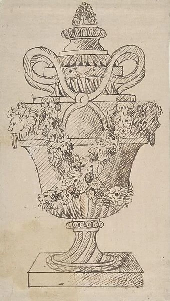 Design Urn recto Sketches verso ca 1775-90