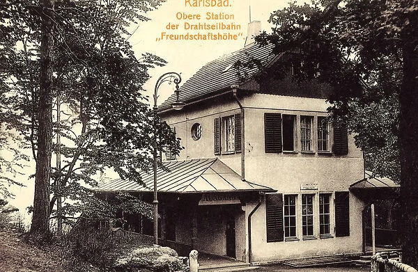 Diana funicular station 1914 Karlovy Vary Region