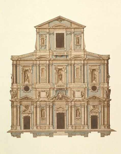 Drawing Buontalenti Model Facades Maria del Fiore