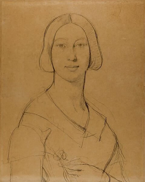 Drawings Prints, Drawing, Portrait, Madame Paul Meurice, nee Palmyre Granger, Artist