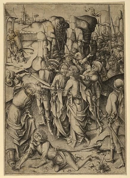 Drawings Prints, Print, Betrayal Capture Christ, Artist, Israhel van Meckenem, German, Meckenem, ca