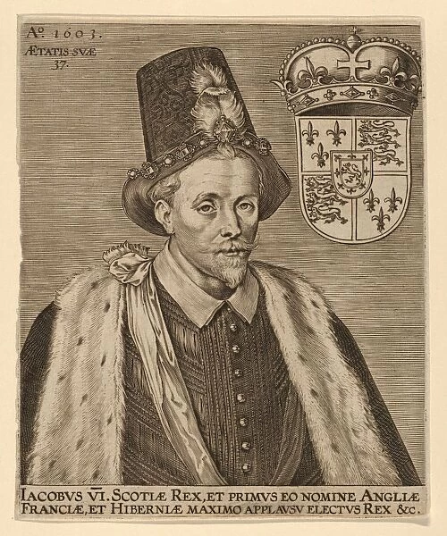 Drawings Prints, Print, James VI, King Scotland, Artist, Sitter, Pieter, de, Jode