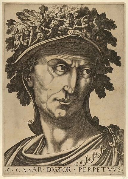 Drawings Prints, Print, Plate 1, Julius Caesar, looking right, Twelve Caesars, Artist