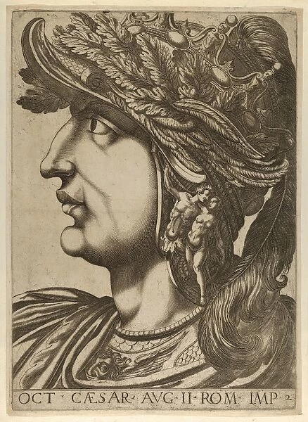 Drawings Prints, Print, Plate 2, Octavius, profile, left, Twelve Caesars, Artist