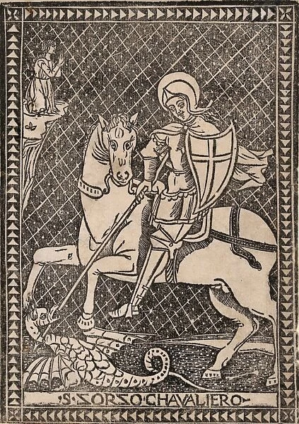 Drawings Prints, Print, Saint George horseback, Artist, Italian, 1400, 2050, 1519