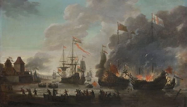 Dutch Burning English Ships Dutch Raid Medway