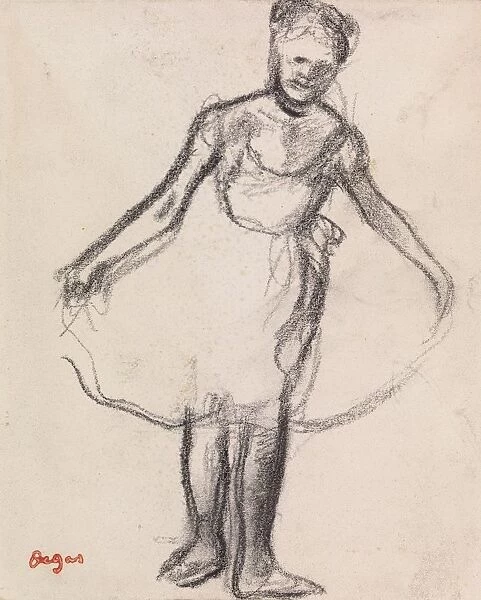 Edgar Degas Standing Dancer Holding Tutu Skirt