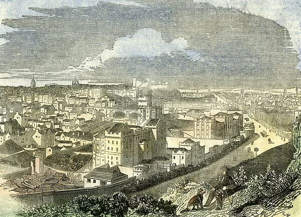 edinburgh, u. k. 19th century, outlook, prospect, parama, vista, view, calton hill