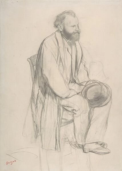 Edouard Manet Seated Holding Hat ca 1865 Graphite