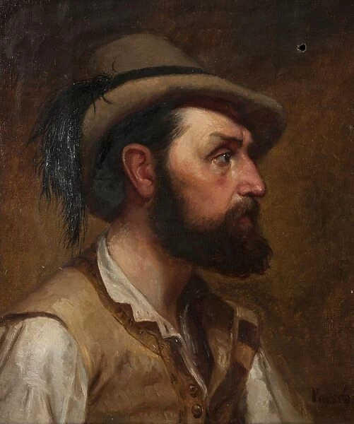 Edvard PersA us Self-portrait hunter Oil canvas