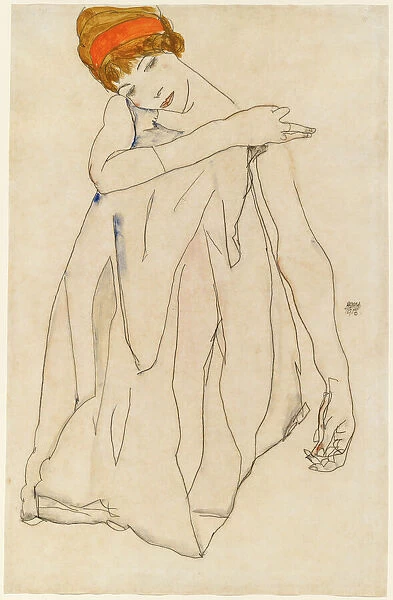 Egon Schiele, Dancer (Die TaÔé¼nzerin), Austrian, 1890 - 1918, 1913, watercolor
