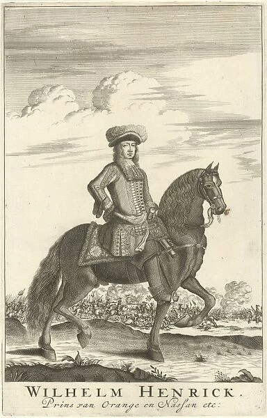 Equestrian portrait William III Prince Orange-Nassau