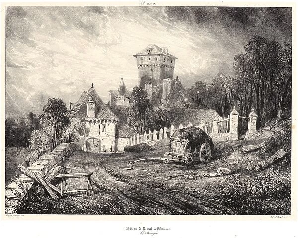 Eugene Isabey (French, 1803 - 1886). Chateau de Pesteil a Polminhac, 1832