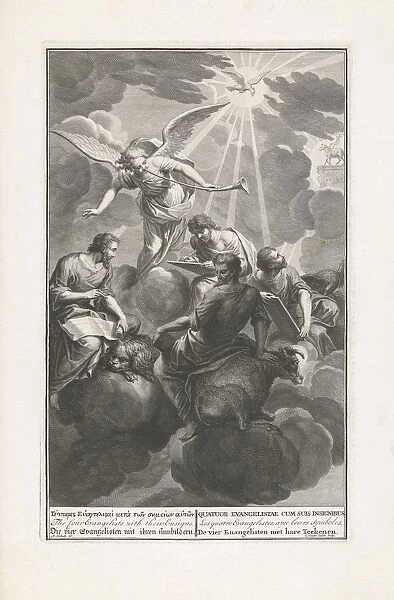 four evangelists clouds together apocalyptic animals