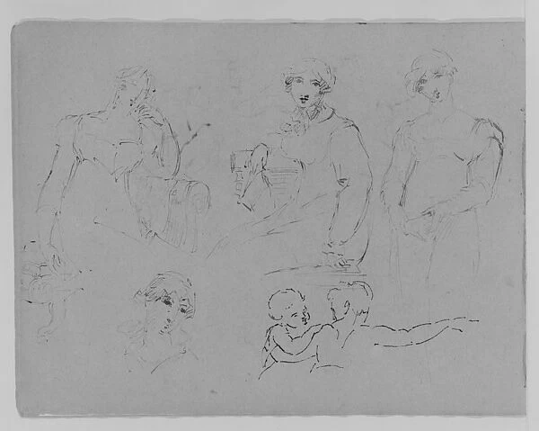 Five Figure Studies Sketchbook 1810-20 Ink