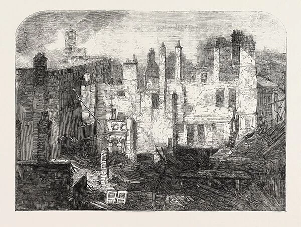The Fire in the Strand, Remains of the Whittington Club, after the Fire, 1854, London, Uk