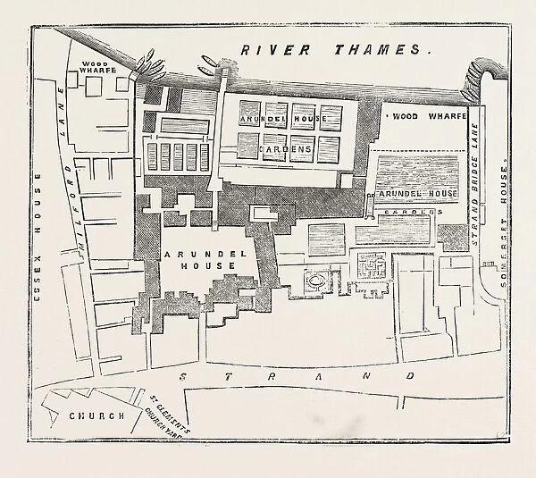 Fire in the Strand, Site of Arundel House: Ground-Plot of Arundel Rouse and Gardens