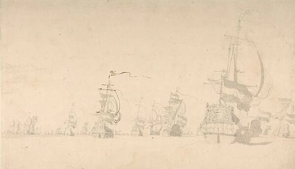 Fleet mid-17th-early 18th century Black chalk