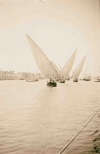 Fleet native boats Nile 1898 Egypt