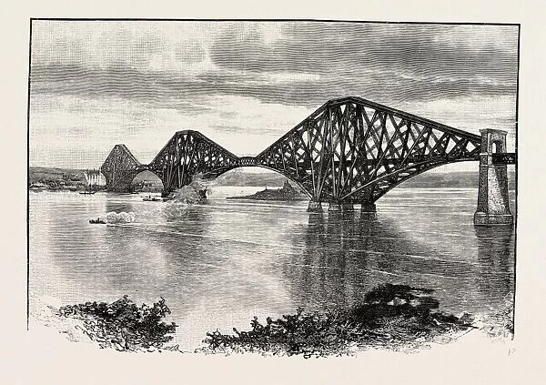FORTH BRIDGE, FROM THE SOUTH-WEST. The Forth Bridge is a cantilever railway bridge