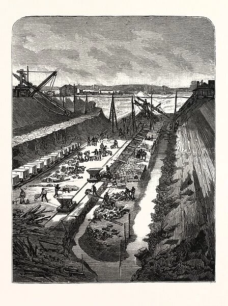 France: Changing the Course of the Seine, View at the Head of the Cut