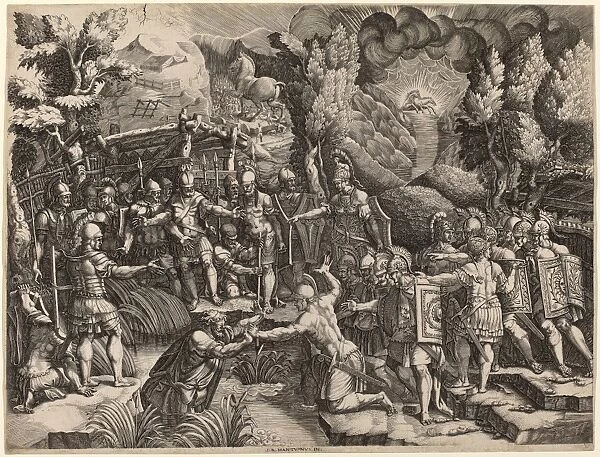 Giorgio Ghisi after Giovanni Battista Scultori (Italian, 1520 - 1582), Sinon Deceiving