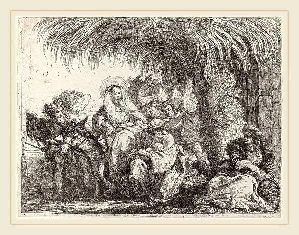 Giovanni Domenico Tiepolo (Italian, 1727-1804), Joseph Kneels with the Child before