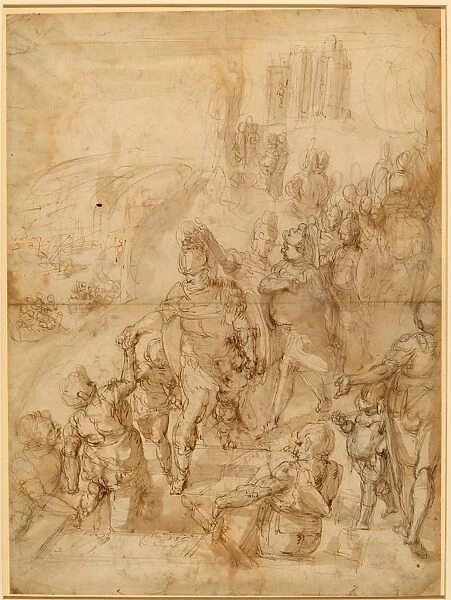 Giulio Benso, Scene from Classical History (Aeneas Descending into the Underworld?)
