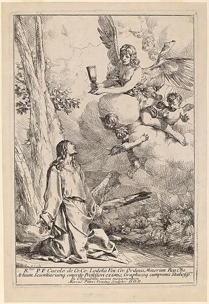 Giulio Carpioni (Italian, c. 1613 - 1678), Christ on the Mount of Olives, etching