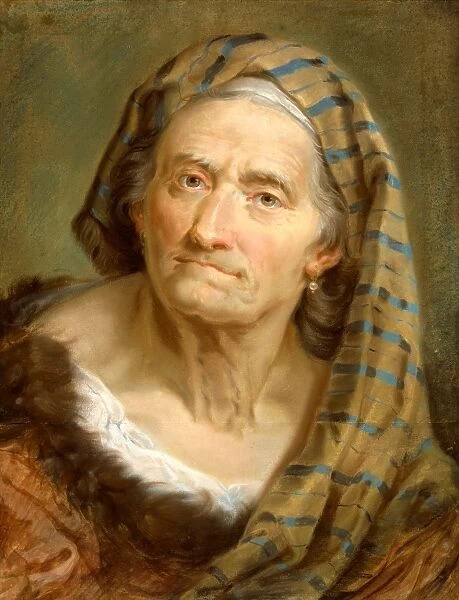 Giuseppe Nogari, An Elderly Woman in a Striped Shawl, Italian, 1699-1763, c. 1743